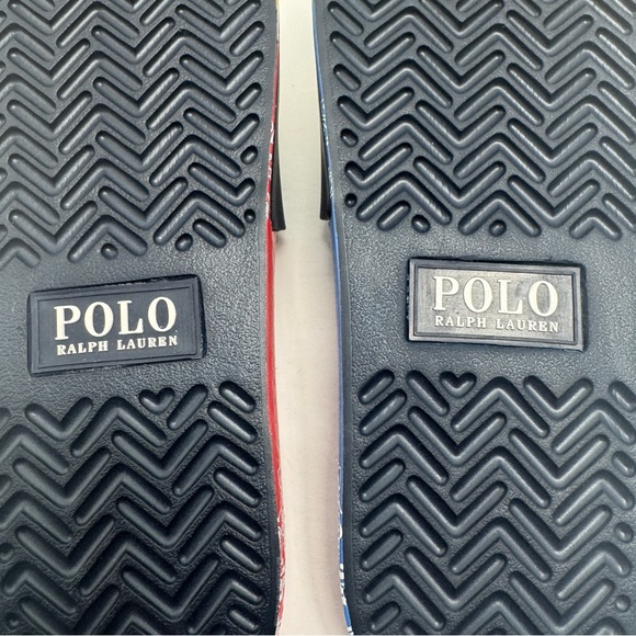 Polo Ralph Lauren Color-Block PAISLEY BANDANA BIG PONY Pool Slides main image 4